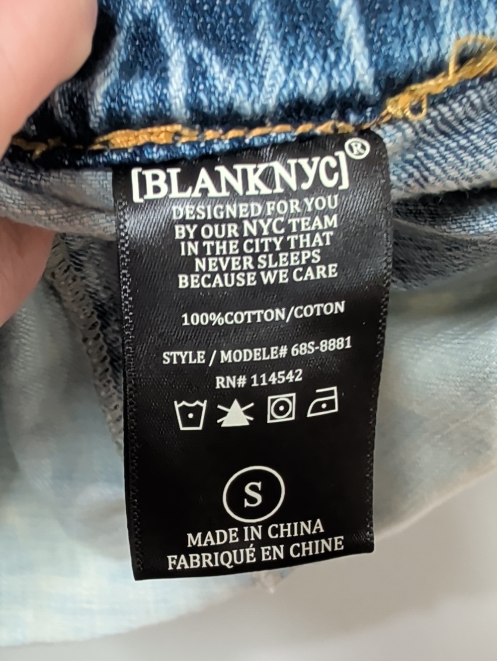 BlankNYC Acid Wash Denim Romper Size Small - Picture 4 of 8